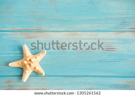 Wooden background white with shells. Frame with seashells on a white background.