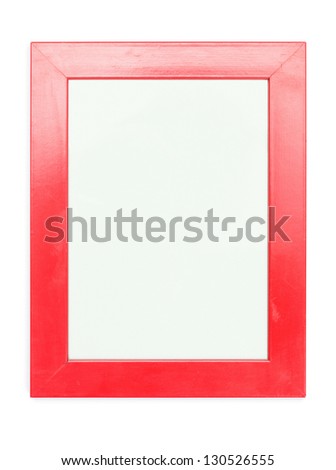 Red picture frame with empty content