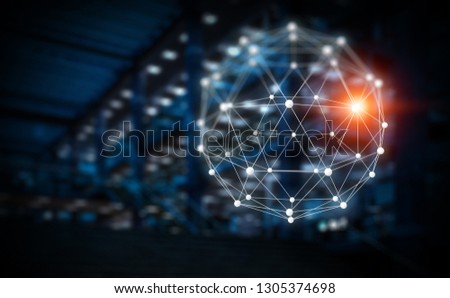 Connection and communication concept. 3d rendering