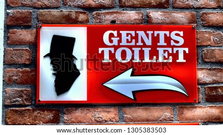 Beautiful gents toilet direction