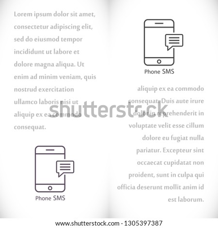 Phone sms Vector icon