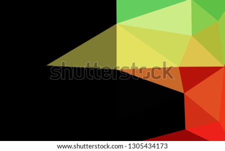 Light Green, Red vector blurry triangle texture. A vague abstract illustration with gradient. New texture for your design.