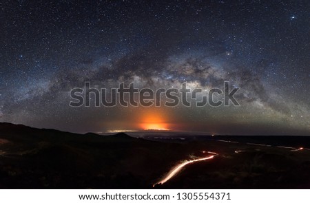 Mauna Kea Milky Way and Volcano Glow