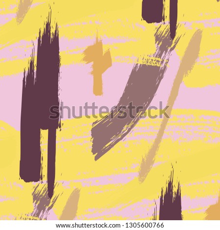 Dirty paintbrush pattern. Creative vintage dynamic texture. Repetition pastel blue white hipster  background