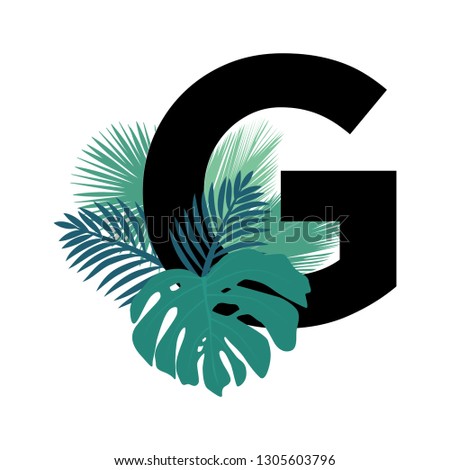 tropic leaves, letter g