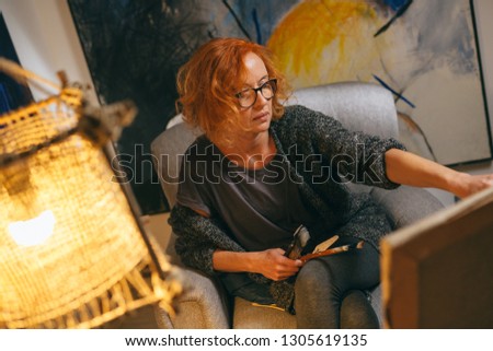 woman painting paint