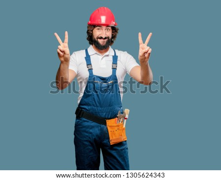 young man worker proud an satisfied