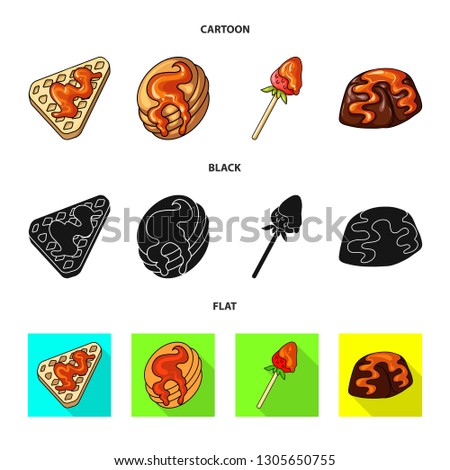 Vector illustration of confectionery and culinary logo. Set of confectionery and product vector icon for stock.