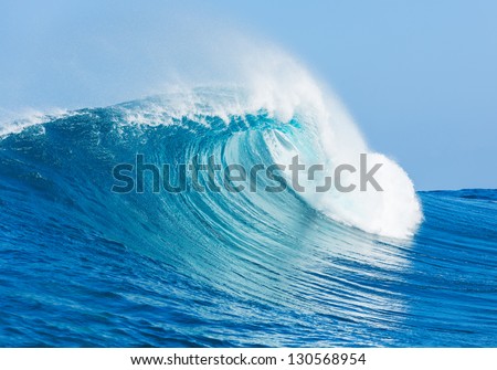 Blue Ocean Wave Royalty-Free Stock Photo #130568954