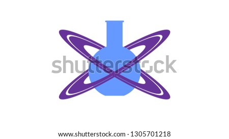 Science logo vector design. Science icon, flask 