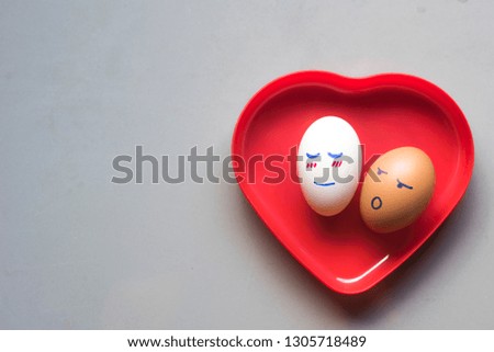 Emotions drawn on eggs