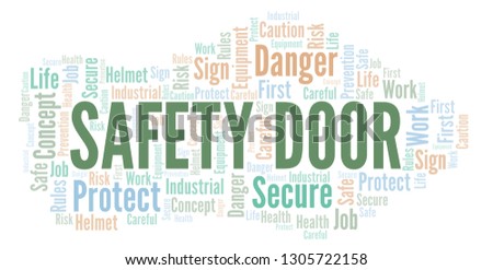Safety Door word cloud.  