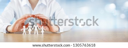 Family Care And Protection - Insurance Concept
 Royalty-Free Stock Photo #1305763618