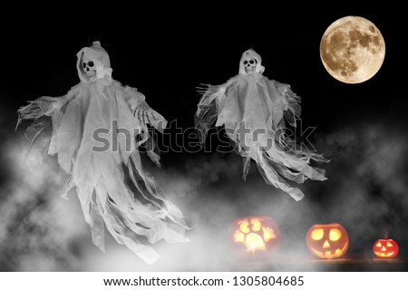 ghosts on halloween  
