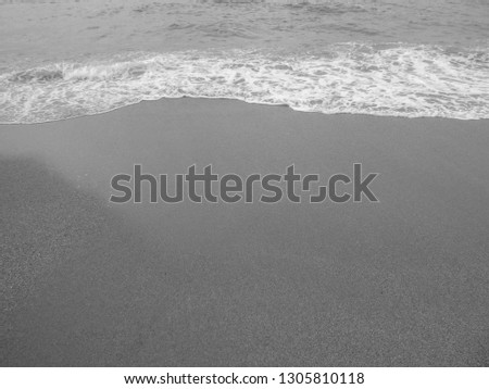 Black and white sea and waves