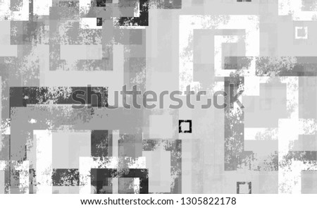 Distressed Grunge Geometric Seamless Background. Distressed Technology Pattern. Tech Forms Seamless Texture. Camouflage Clothes Pattern.
