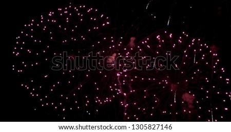 Real fireworks photo in the sky