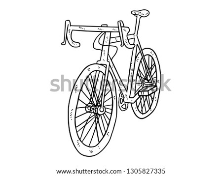 bicycle vector sketch illustration