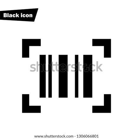 Barcode scanner icon.QR code reader vector sign.Simple illustration for graphic design, web and mobile platforms.