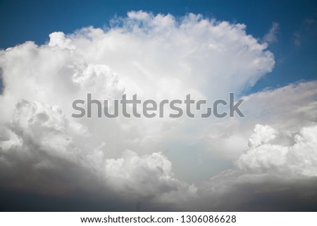Sky and white clouds.