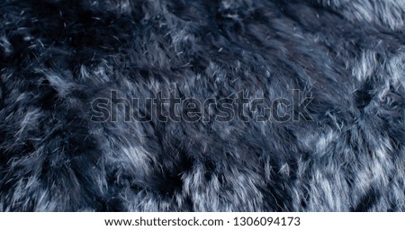 Fashion Black White rabbit fur photographed as background
