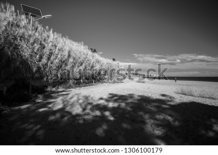 black and white infrared photography sea beach