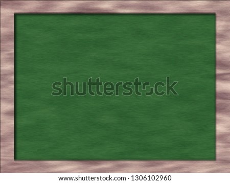 modern wooden frame and blackboard texture background(top view). education graphic illustration with empty space area for add information and object decoration design template as your concept.
