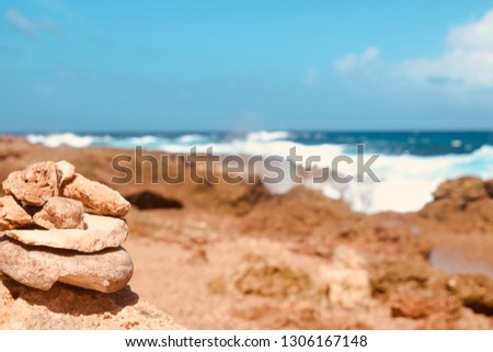picture of pilled rocks on a rocky coastline