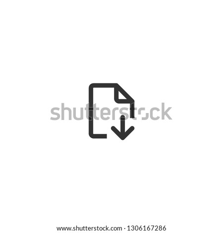 File upload and download icon. Drag and drop sign Royalty-Free Stock Photo #1306167286