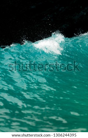 Waves, Aqua, Frozen water.
