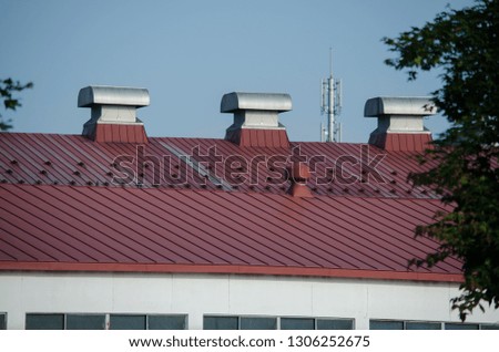 Red roof and duct
