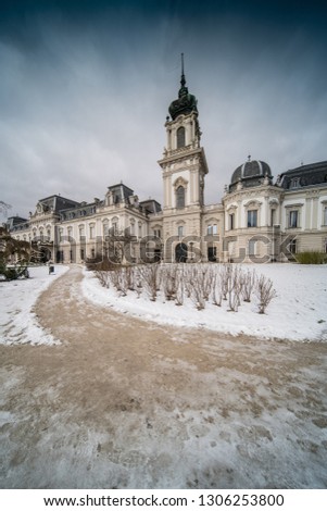 Festetics castle in Keszthely, Hungary at winter