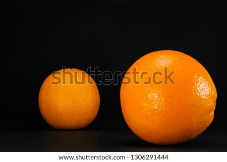 orange on black background