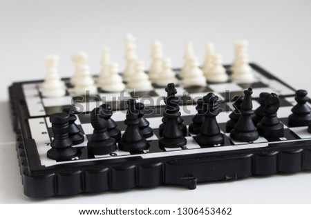 Pocket plastic game of chess, checkers