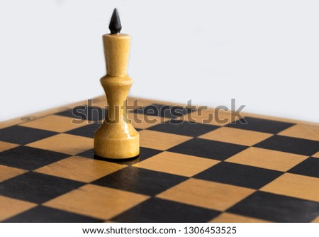 white chess king on the Board