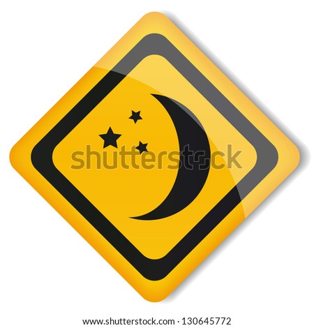 Vector illustration sign moon and star