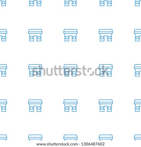store icon pattern seamless white background. Editable outline store icon. store icon pattern for web and mobile.