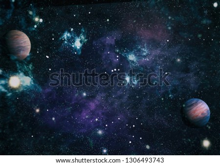 The explosion supernova. Bright Star Nebula. Distant galaxy. Abstract image. Elements of this image furnished by NASA.