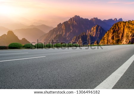 Highway Road and Beautiful Natural Landscape

