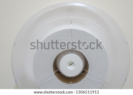 Toilet paper on wall