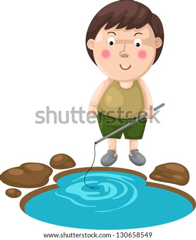 illustration of isolated boy fishing .jpg  (EPS vector version id 130017158,format also available in my portfolio)