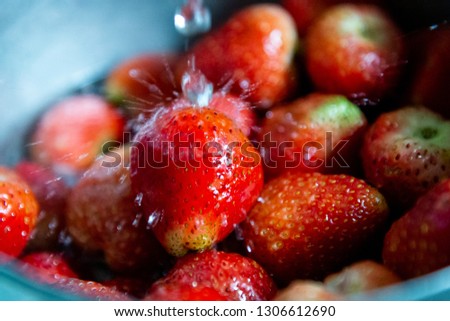 Strawberry washing For hygienic eating
