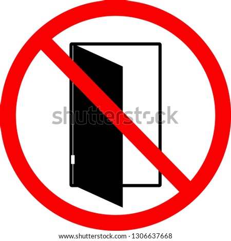 the icon shows that there is no exit.vector image