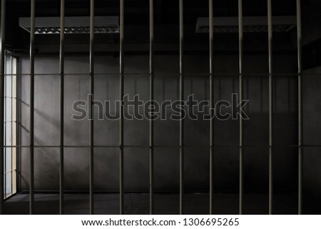 Prison Cell Bars  Royalty-Free Stock Photo #1306695265