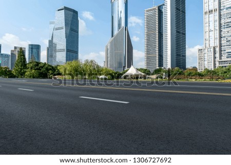 Highway Road and Skyline of Modern Urban Buildings in Shanghai

