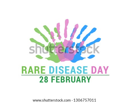 Rare Disease Day Poster or Banner Background. Royalty-Free Stock Photo #1306757011
