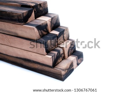 Black and white wood log exotic background, wooden surface with beautiful 