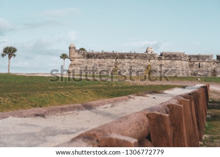 Castle landscape background
