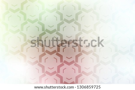 Light Pink, Green vector pattern with wry lines. Glitter abstract illustration with wry lines. New composition for your brand book.
