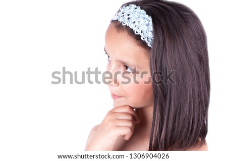 Little Girl is Thinking - Stock image